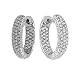 10k White or Yellow Gold Inside-Out Pave Diamond Hoop Earrings (3/4 cttw, H-I Color, I2-I3 Clarity)
