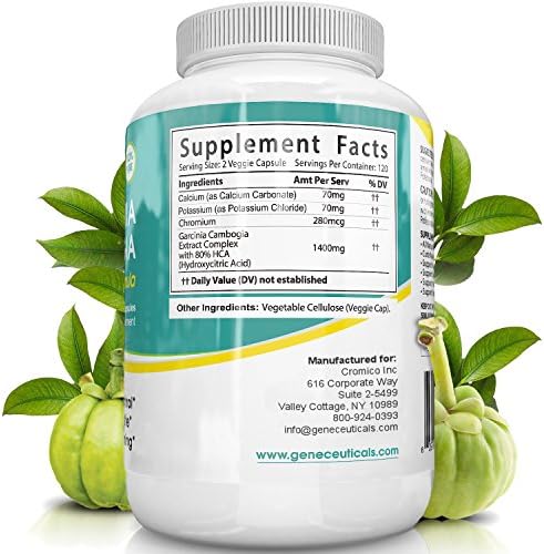 Premium Garcinia Cambogia Extract - High HCA Content - Appetite Suppressant - Fat Burning Weight Loss Supplement - 100% Satisfaction Guarantee (240 Capsules)