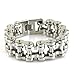 Felix Perry Men's Heavy Biker Motorcycle Chain Link Bracelet Stainless Steel Silver Polished 8.78 Inch