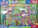 Littlest Pet Shop Figures Deluxe Playset 'Round and 'Round Pet Town with BONUS Figures