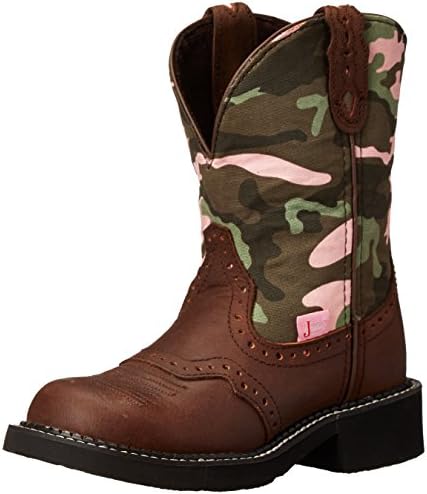 Justin Boots Women's Gypsy Collection 8" Soft Toe, Aged Bark/Pink Camo ,7.5B