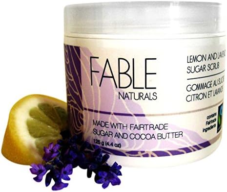 Fable Naturals All Natural Sugar Scrub, Lemon/Lavender, 4.5 Ounce