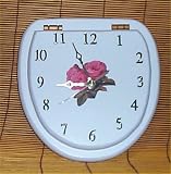 Chic Victorian Toilet Seat Wall Clock Shabby Rose Decor