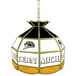 Trademark Western Michigan U stained glass Tiffany lamp - 16-inch