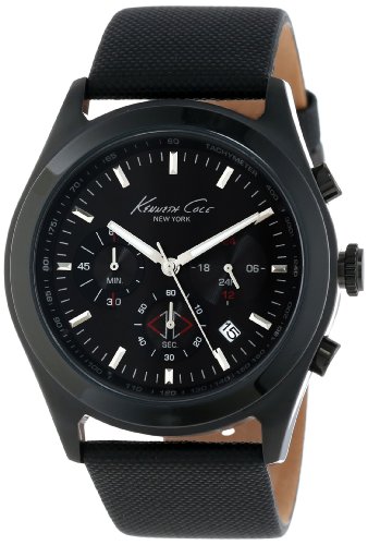 Kenneth Cole New York Men's KC1901 Dress Sport Round Black IP Case Chronograph Watch