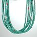 30 Three Strand Sterling Silver, 12 Kt Gold and Turquoise Necklace by Thomas Singer, #8849
