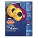 Avery CD/DVD Labels for Ink Jet Printers, White Matte, 40/pack