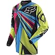 Fox Racing HC Undertow Men's MX Motorcycle Jersey w/ Free B&F Heart Sticker - Green/Blue