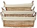 Willow Rectangle Trays With Cotton Liners Set / 3, Large=22 1/2"L x 6 3/4"H x 15"W