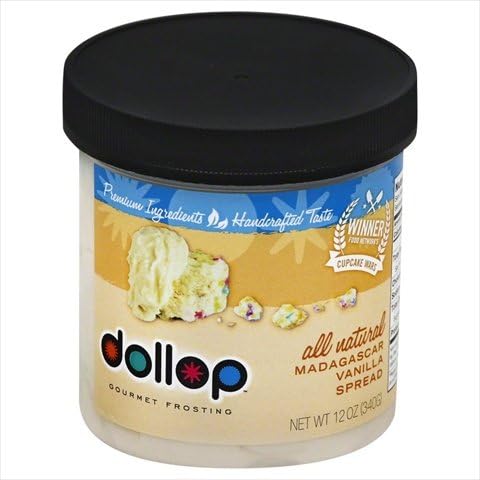 Dollop Gourmet 12 oz. All-Natural Vanilla Madagascar Spread - Case Of 6