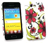 Emartbuy Samsung I9070 Galaxy S Advance Red Hawaiian Flowers Clip On Protection Case/Cover/Skin