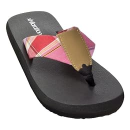 Girl's Xhilaration® Farah Plaid Thong Flip-Flops - Pink