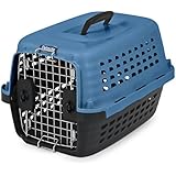Petmate 41039 Compass Fashion Pets Kennel with Chrome Door, Island Blue/Black