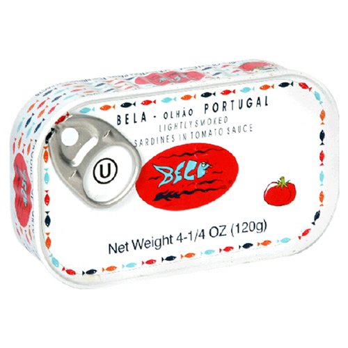 Bela-Olhao Sardines in Tomato Sauce, 4.25-Ounce Can (Pack of 10)