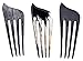 Marycrafts Black Artful Carved Buffalo Horn 4 Prongs Hair Fork, Hair Comb, Hair Pin, Hairpin, Hair Accessory, Hair Toy Handmade 5.6