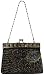 Antique Beaded Sequin Turquoise Sunburst Clutch Evening Handbag Purse w/ 2 Detachable Chains