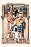 Art Poster, Scotsman with Drum and Flag - 18.75 x 27.5