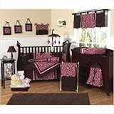 Bundle-87 Pink and Brown Bella Crib Bedding Set