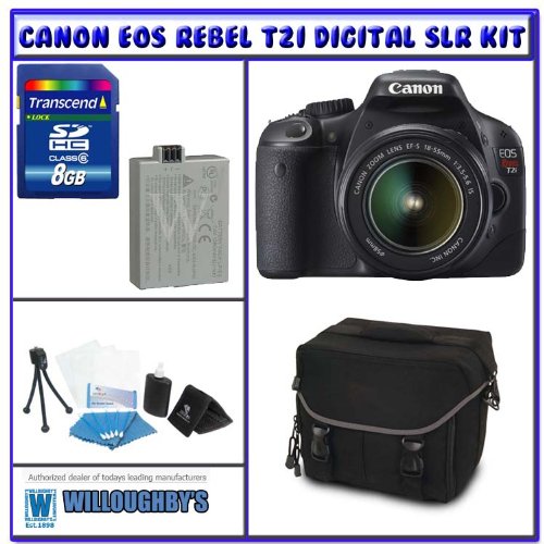 Canon Rebel T2i 18.0 MP Digital SLR w/ Canon 18-55mm IS Lens + Shooter Package K# 3