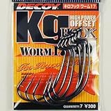 カツイチ(KATSUICHI) キロフック WORM 17 ブラック #4/0