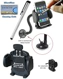 Car Kit for your iPhone, PDA, GPS, Blackberry. Includes Universal Flexible Adjustable Windshield/Dashboard Mount + Attachable Vent Clips, Silver Stylus Touch Pen and a DBROTH Microfiber Cleaning Cloth 514TAwX4hqL. SL160 Car Kit for your iPhone, PDA, GPS, Blackberry. Includes Universal Flexible Adjustable Windshield/Dashboard Mount + Attachable Vent Clips, Silver Stylus Touch Pen and a DBROTH Microfiber Cleaning Cloth