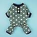 Fitwarm® Adorable Polka Dots Fleece Dog Pajamas Pet Coats Soft Pjs Apparel, Large