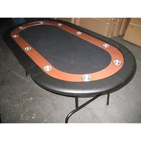 New BLACK Race Track texas hold'em Poker Table, Tables