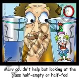 Londons Times Funny Society Cartoons - Glass Is Half-Fool - Mugs