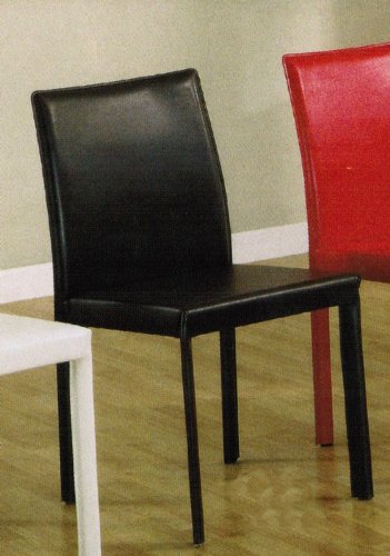 Set of 4 Dining Metal Chairs Chocolate Leather Like