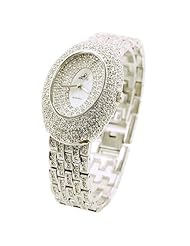 Smays Bling Bling Elegant Silver Full Rhinestone Women Watch A310 -Silver