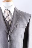 Abini Two Button Gray 5 Pcs Boy Dress Suit Set Size From Baby to Teen