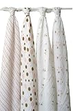 Aden & Anais Muslin Wraps 4-Pack - Pink and Brown