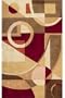 Art Deco Area Rug, 5-footx8-foot, BEIGE
