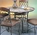 Pastel Furniture 48 inch Round Tumbled Marble Table
