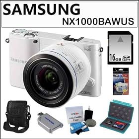 Samsung NX1000 Smart Wi-Fi Digital Camera Body & 20-50mm Lens + 16GB Secure Digital Memory Card + Accessory Kit