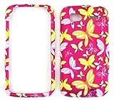 HTC Sensation Transparent Design, Butterflies on Pink Hard Case/Cover/Facep ....