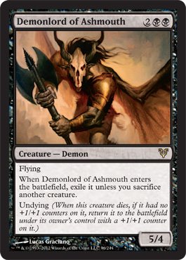 Magic: the Gathering - Demonlord of Ashmouth (96) - Avacyn Restored On Sale