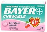 UPC 312843132313 product image for Bayer Chewable Low Dose Aspirin Cherry 81 Mg 36-Count | upcitemdb.com