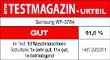 Samsung WF3784YPV/XEG Frontlader Waschmaschine / AAA / 1400 UpM / 7 kg / weiß / 2 LED-Displays / Diamond Pflegetrommel /  ETM Testurteil GUT (09/2011)