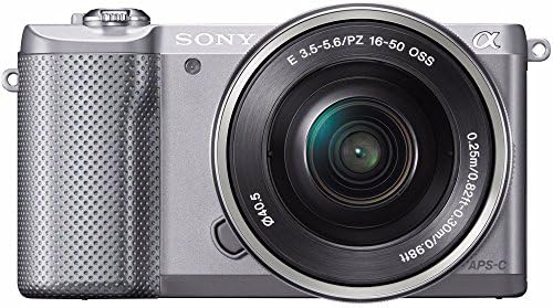 Sony Alpha a5000 Mirrorless Digital Camera with 16-50mm Lens (Silver) + Sony E 55-210mm f/4.5-6.3 OSS E-Mount Lens 64GB Bundle 24 - International Version (No Warranty)