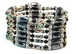 Magnetic Wrap Necklace/Bracelet - Black Cloisonne Beads