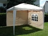 Alu Falt Pavillon, Partyzelt in Beige/Weiß 3 x 3m PO2409