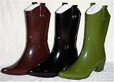 Women's Cowboy Waterproof Rubber Rain Boots