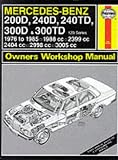 Mercedes-Benz 200D, 240D, 240TD, 300D and 300TD (123 Series) 1976-85 Owner's Workshop Manual (Service & Repair Manuals)