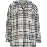 BURNSIDE Plaid Mens Hoodie - White