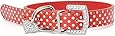 PETBABA Pet 1.5cm / 0.6 Inches Width 28cm - 34cm / 11 - 13.3 Inches Length Adjustable PU Leather Bling Sparkly Rhinestone Sweetheart Collar for Small to Medium Dogs S Red