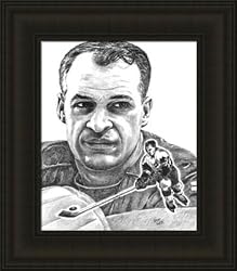 Detroit Red Wings Framed Gordie Howe Detroit Red Wings Lithograph NHL Hockey