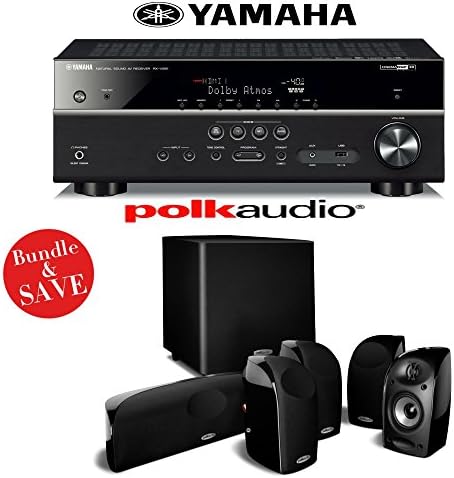 Yamaha RX-V581BL 7.2-Channel Network A/V Receiver + A Polk Audio TL1600 5.1 Home Theater Speaker Package