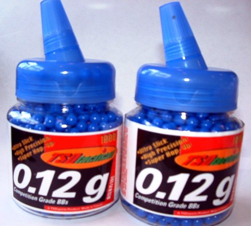 Airsoft Plastic BBS .12g 2000rds Bottle B1-1000 - 2 Bottles!