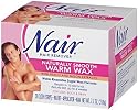 Nair Hair Removal Kit, Microwave Wax for Legs, Body, and Bikini Area, Fresh Peach Melon (Pack of 2)